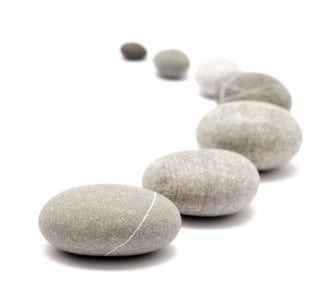 round stones isolated on white